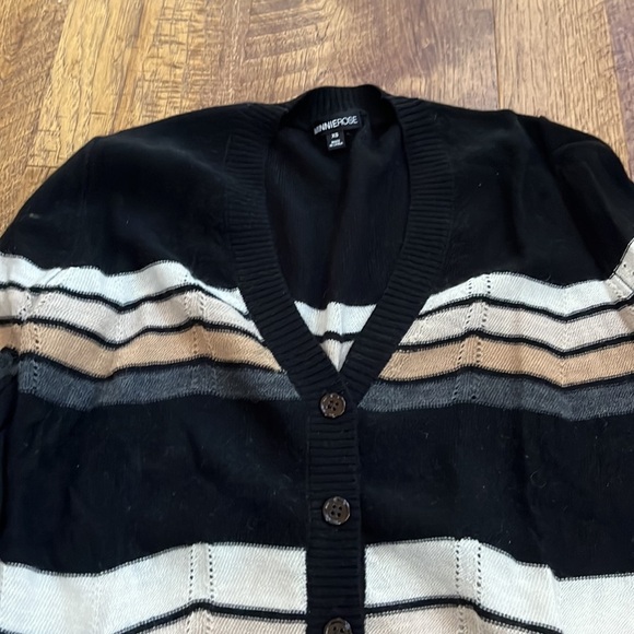 Minnie Rose Woman’s Striped Cardigan Size XS - Picture 2 of 5
